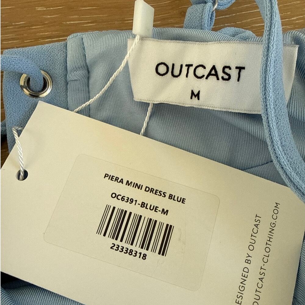 Outcast Clothing Mini Dress Piera Size M Blue - Picture 2 of 4